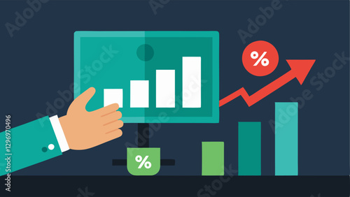 Table of Data A closeup illustration of a table showing a list of stocks with their prices volume and percentage change accompanied by a hand highlighting a profitable stock.