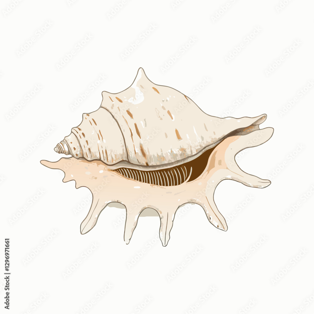 Image of lambis scorpius sea shell common name the scorpion conch vector illustration Image of lambis scorpius sea shell common name the scorpion conch vector illustration