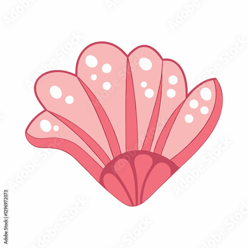 Pink conch illustration vector