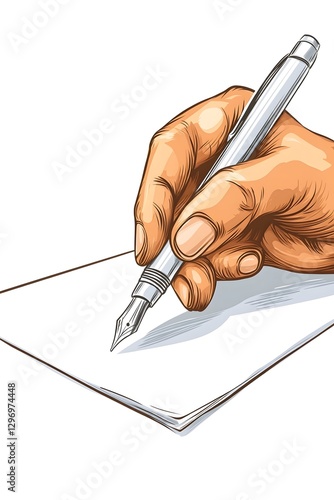 Ink pen that smoothly writes on white paper