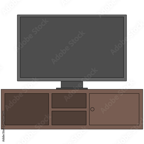 TV with drawer icon