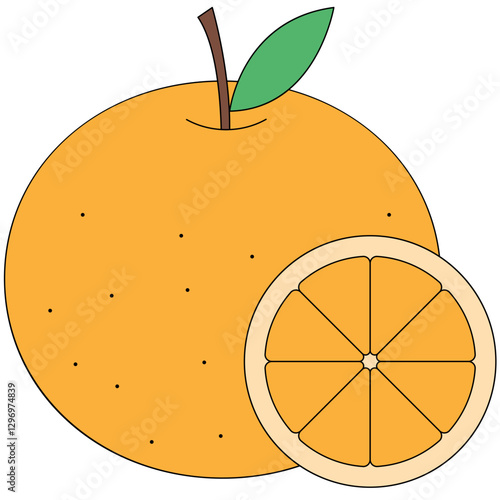 Orange fruit icon