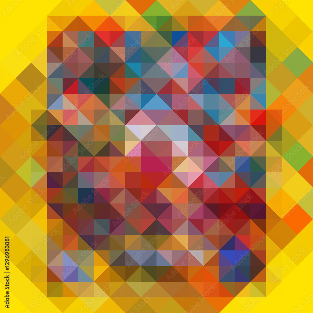 Fototapeta premium Colorful polygonal abstract background. Low poly effect. Polygon backdrop.