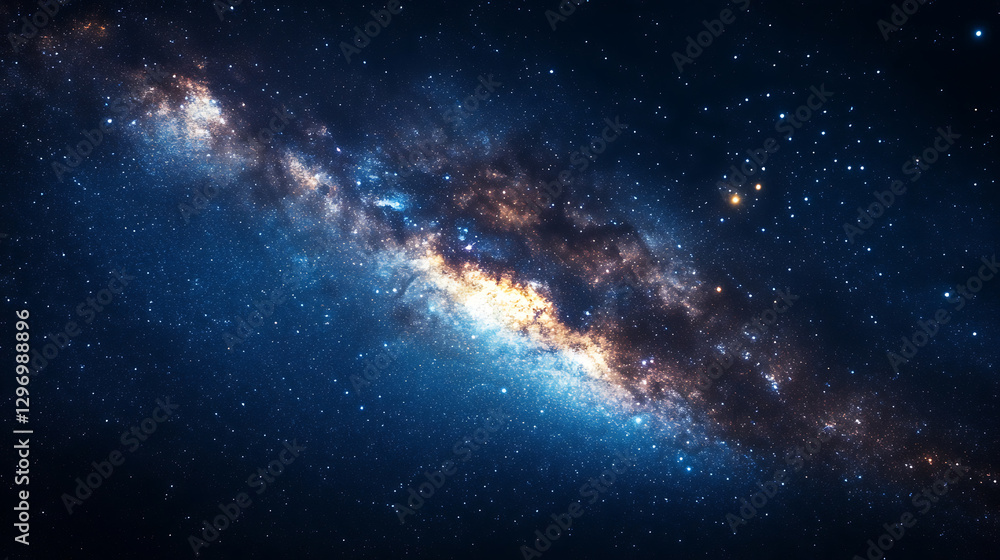 Fototapeta premium Celestial Tapestry Stunning Milky Way Galaxy Image, Deep Space Photography