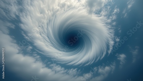 Wallpaper Mural  Massive swirling cloud formation resembling a vortex with a dark center and surrounding clouds Torontodigital.ca