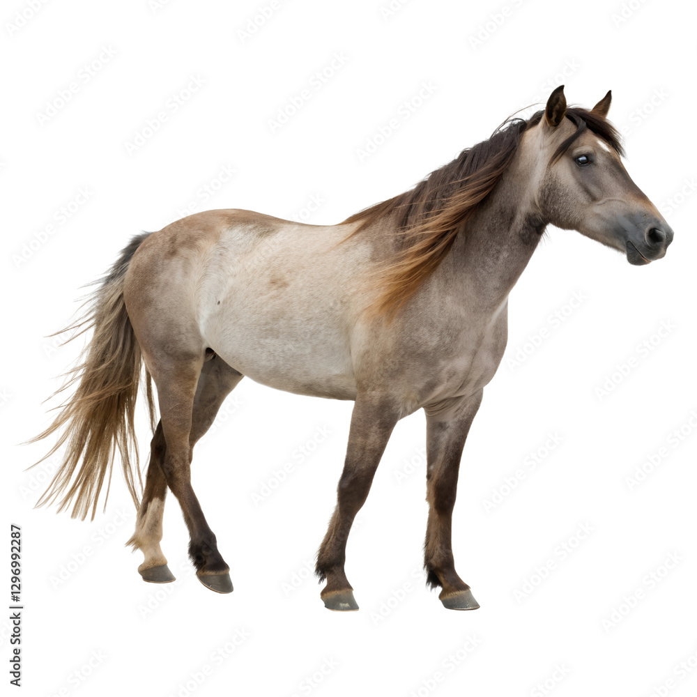 Obraz premium Portrait of a horse Isolated Trasnparent Background, Png Isolated, Trasnparent Background