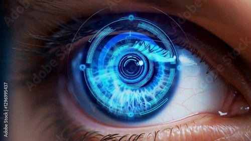 High-Tech Eye with Holographic Display: Cybernetic Vision
