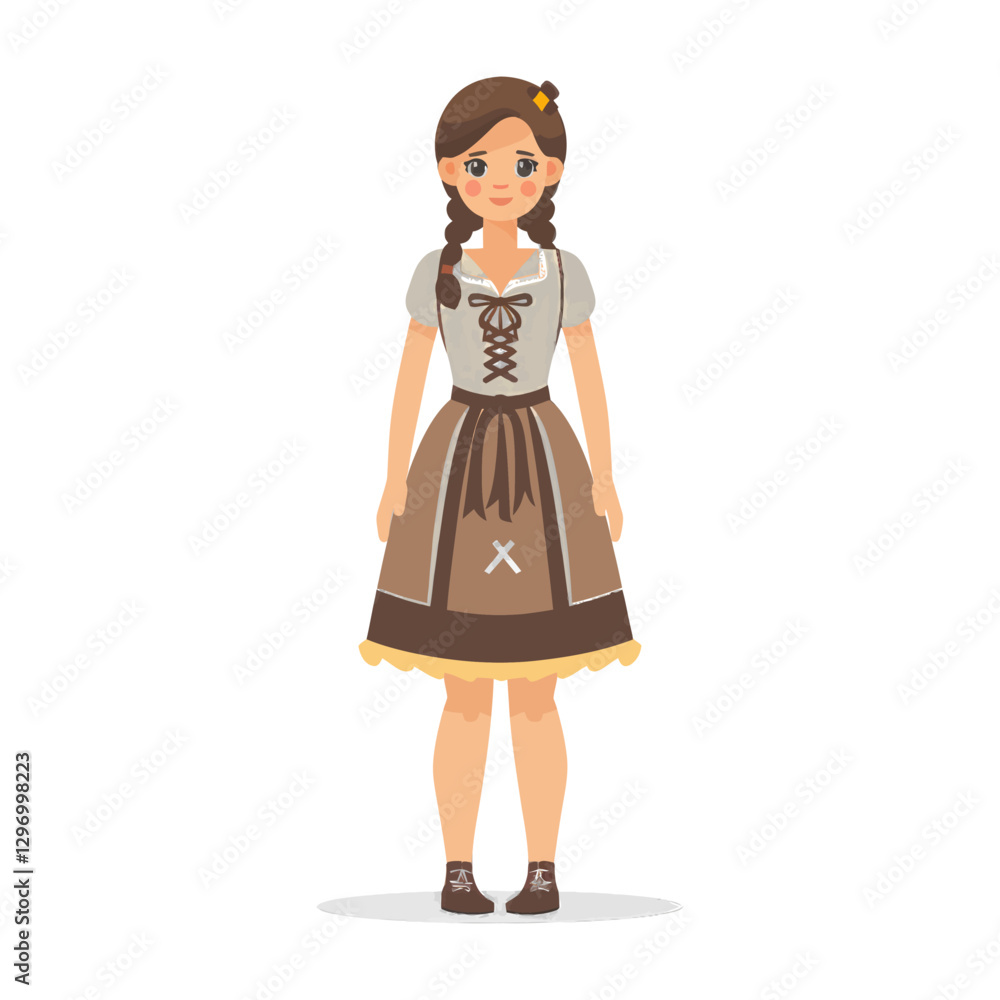 A Young Woman Wearing Traditional Attire And Braids Is Standing A Young Woman Wearing Traditional Attire And Braids Is Standing