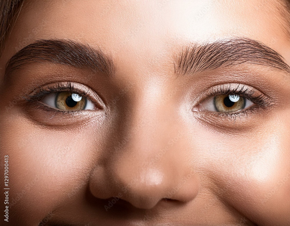 Fototapeta premium Bright and Happy Eyes of a Smiling Young Woman