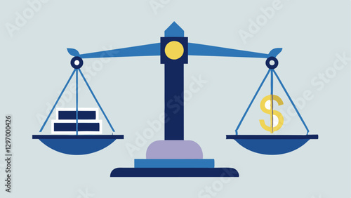 Scales of Justice and Cash Register Scales of justice balanced unevenly with a cash register visualizing the disparity between profits made and sums losing due to legal