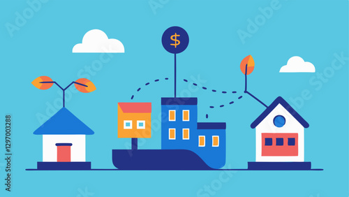 These descriptions can guide a designer in creating simple and effective vector illustrations related to real estate crowdfunding.