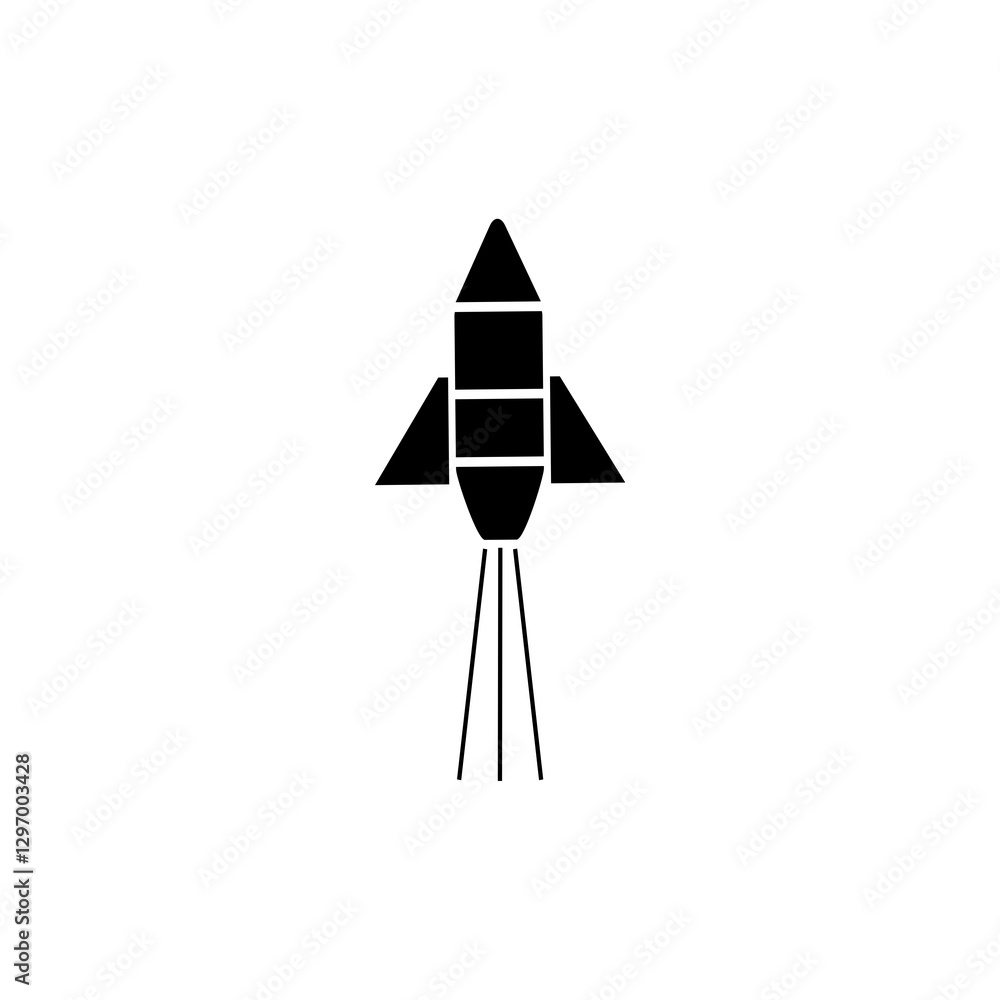 Rocket Icon Object isolated on white background Rocket Icon Object isolated on white background