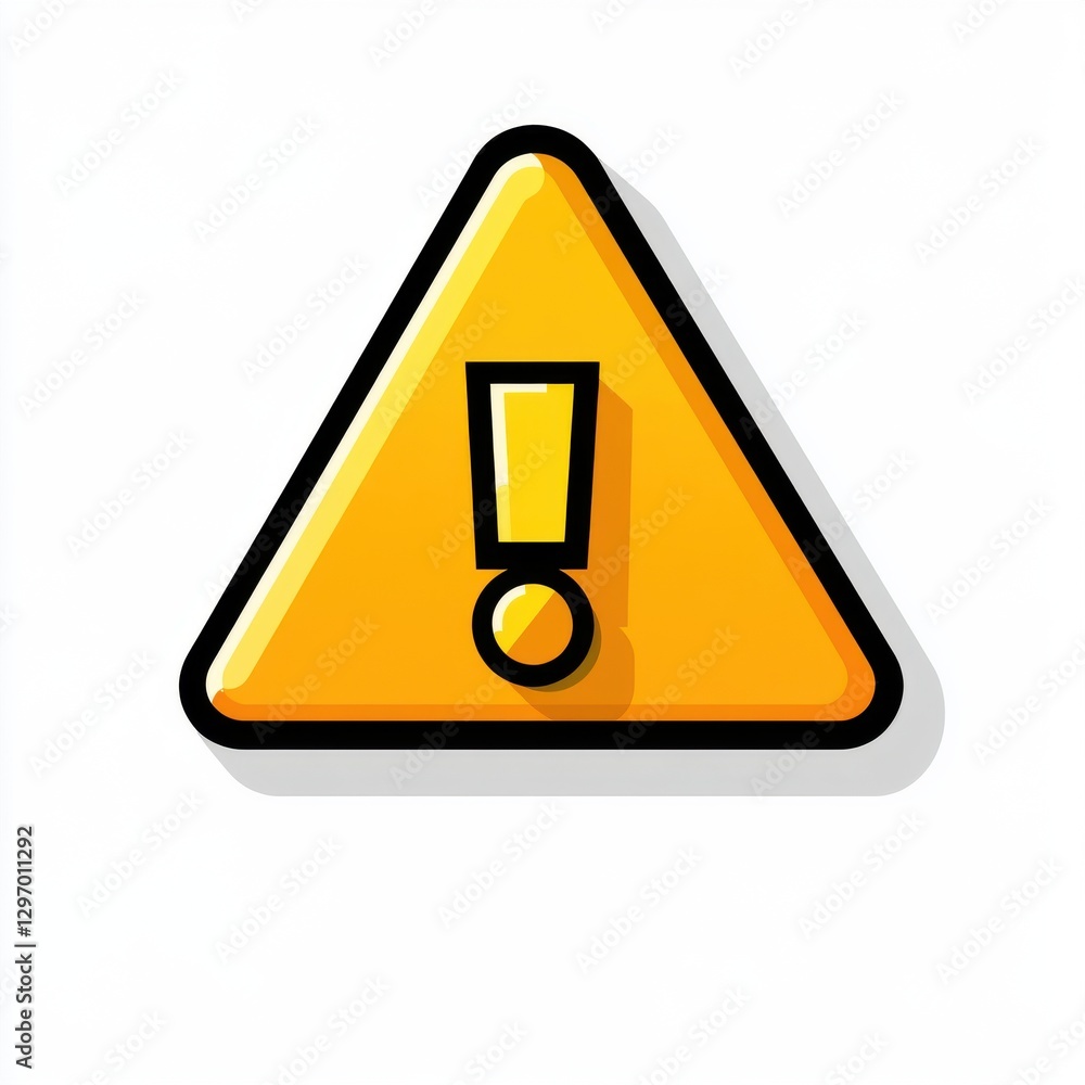 A vibrant yellow warning sign with an exclamation mark, symbolizing caution or alertness. A vibrant yellow warning sign with an exclamation mark, symbolizing caution or alertness.