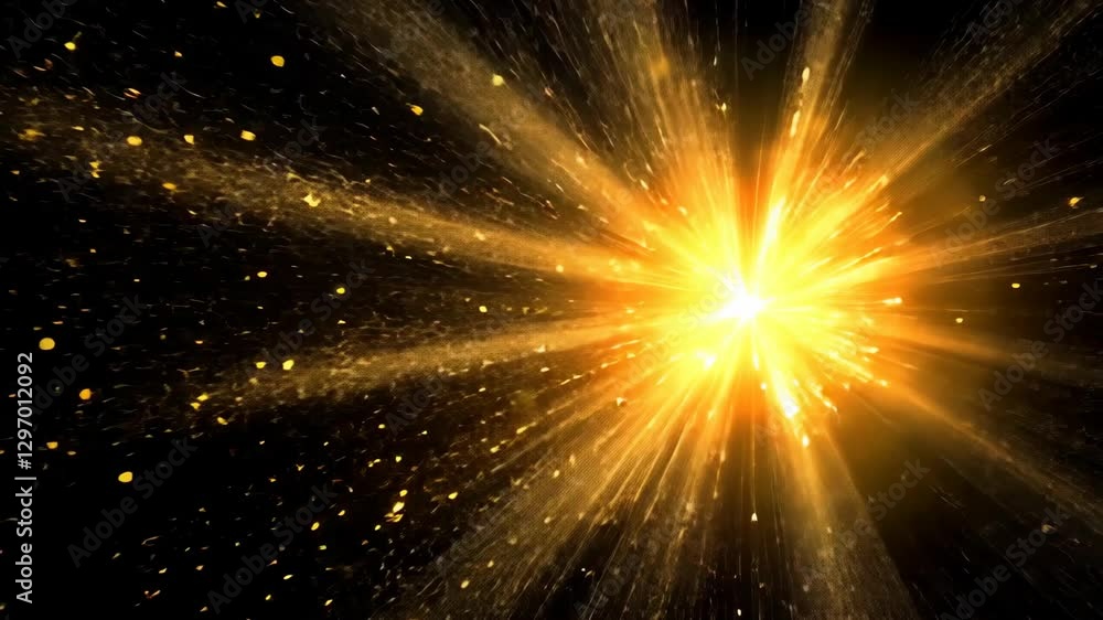 Cosmic Burst: A dazzling display of cosmic energy, with radiant light emanating from a central point against a black backdrop, evoking the mysteries of the universe Cosmic Burst: A dazzling display of cosmic energy, with radiant light emanating from a central point against a black backdrop, evoking the mysteries of the universe
