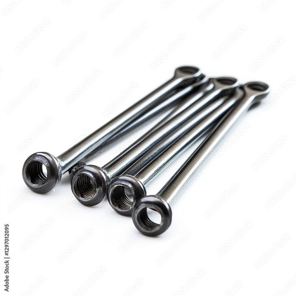 Allen Keys Isolated on White Background, Essential Tools for Tightening and Adjusting Hexagonal Screws and Fasteners Allen Keys Isolated on White Background, Essential Tools for Tightening and Adjusting Hexagonal Screws and Fasteners