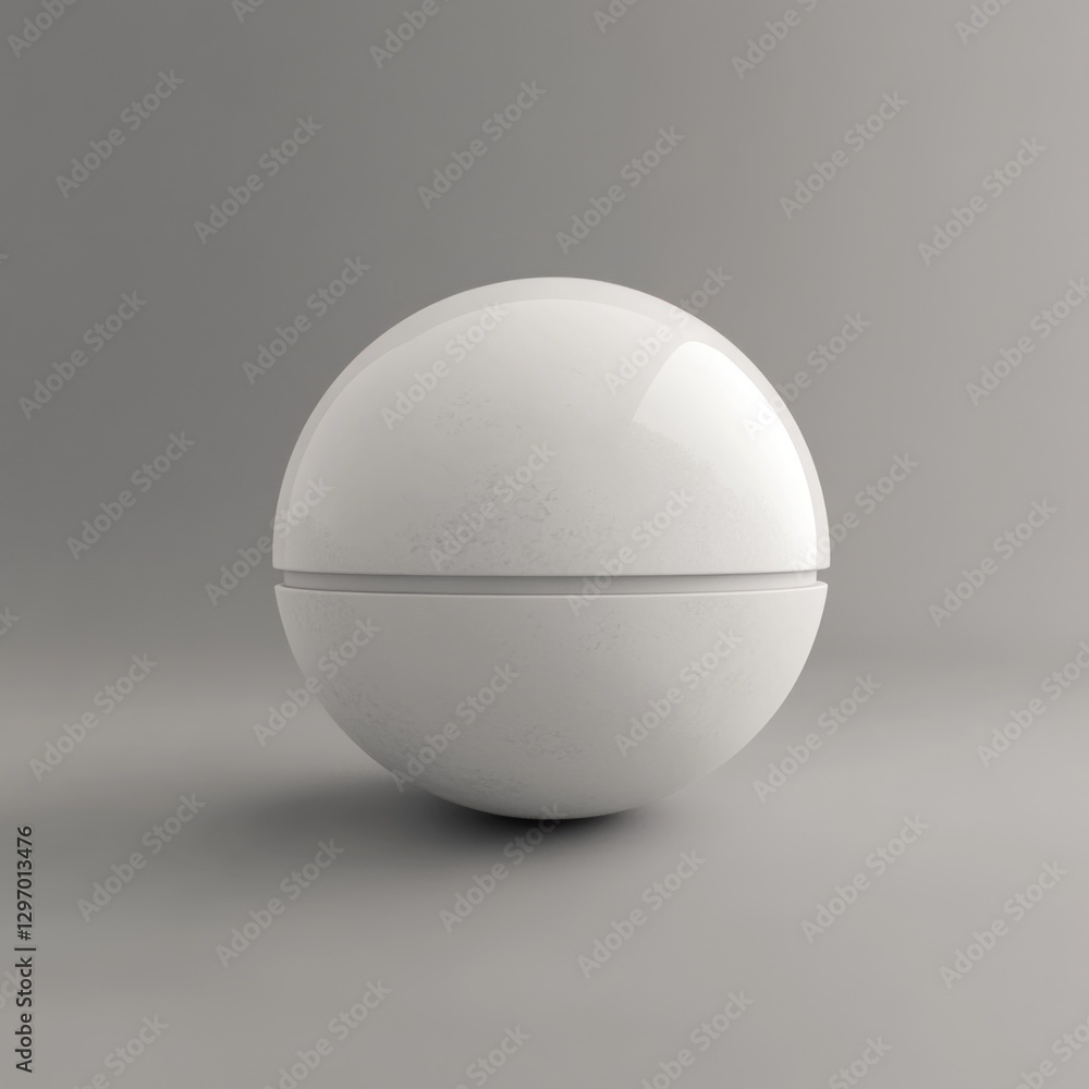 White sphere, studio shot, product display, for catalog or website White sphere, studio shot, product display, for catalog or website