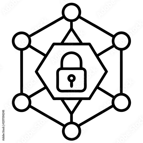 network encryption icon white background