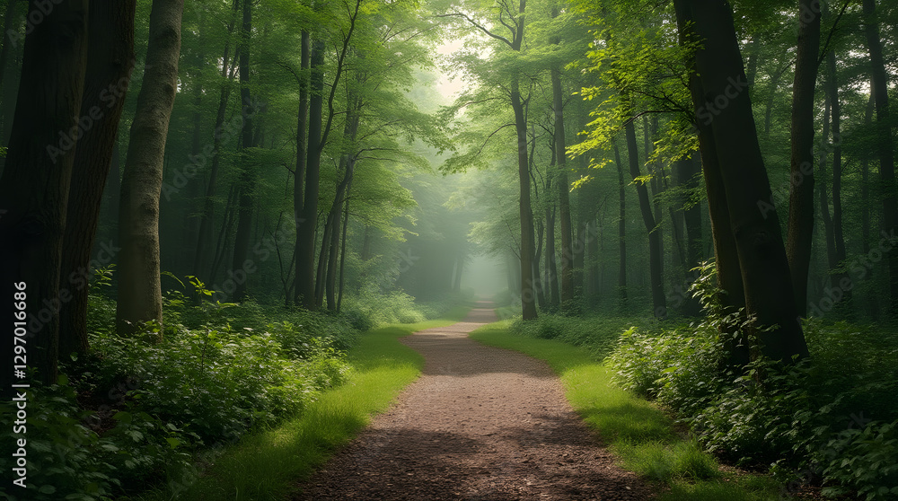 Obraz premium Serene Forest Pathway