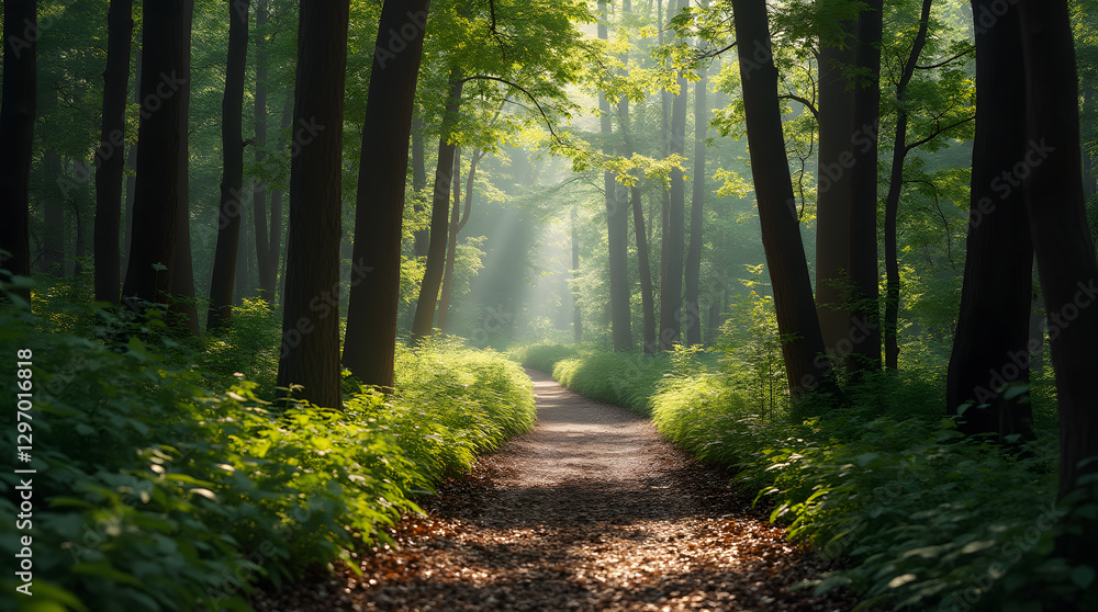 Obraz premium Serene Forest Pathway