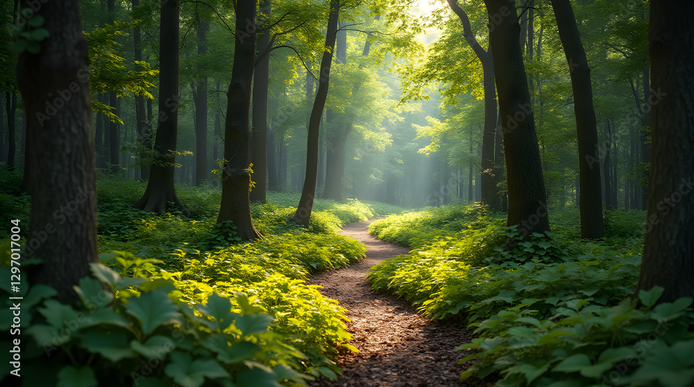 Obraz premium Serene Forest Pathway