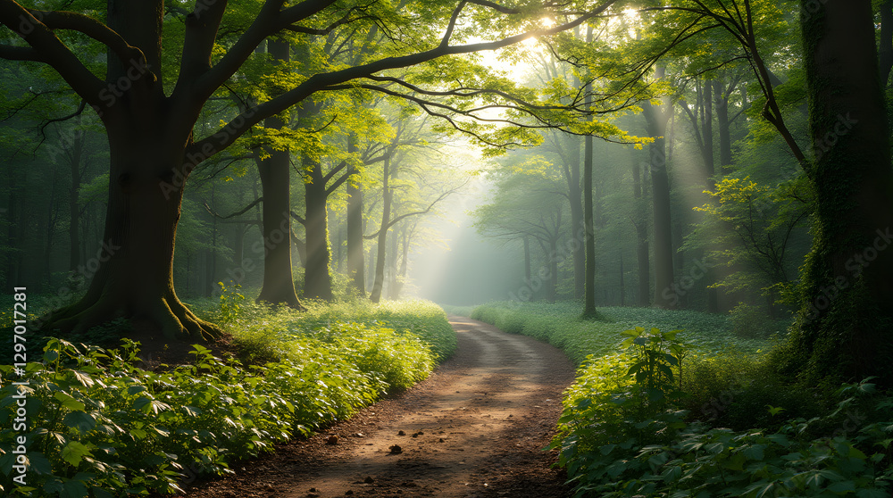 Fototapeta premium Serene Forest Pathway