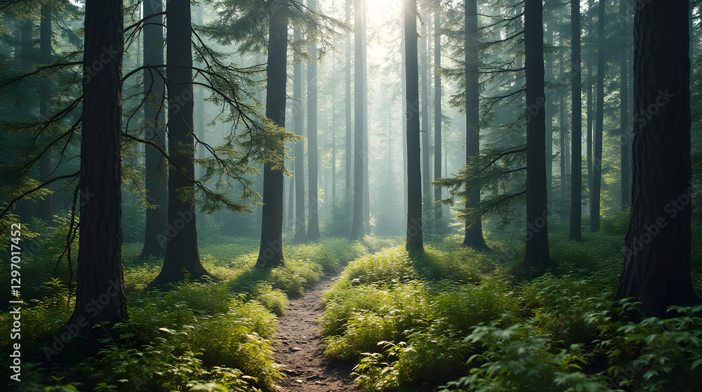 Obraz premium Serene Forest Pathway