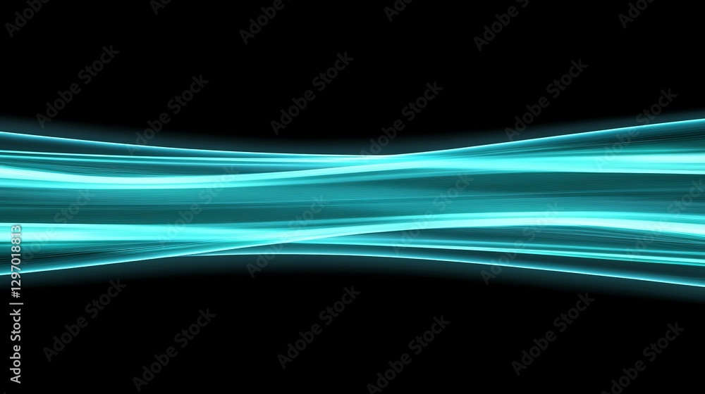 A blue line with a black background. abstract background of technology wave and dot. A blue line with a black background. abstract background of technology wave and dot.