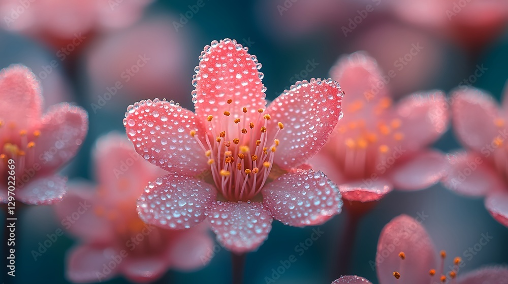 Colorful Wild Himalayan Cherry Blooms Creating a From of Lush Greenery in the Vibrant Spring Atmosphere Colorful Wild Himalayan Cherry Blooms Creating a From of Lush Greenery in the Vibrant Spring Atmosphere