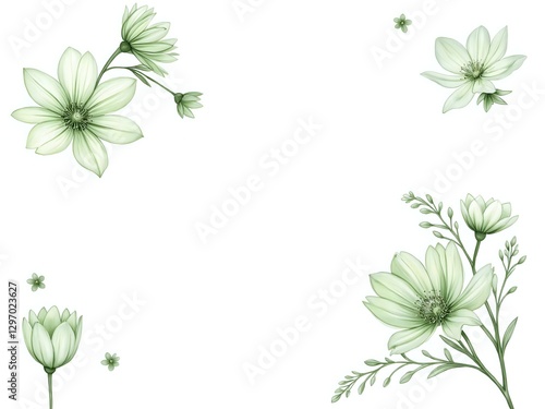 Delicate green floral arrangement on a soft background