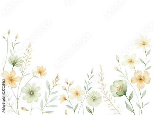 Delicate floral arrangement with soft hues and elegant greenery