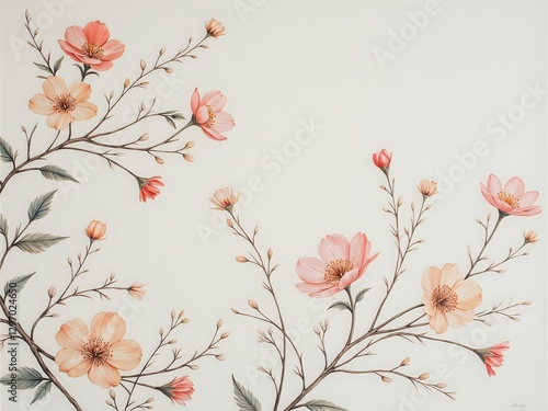 Delicate blossoms against a soft background