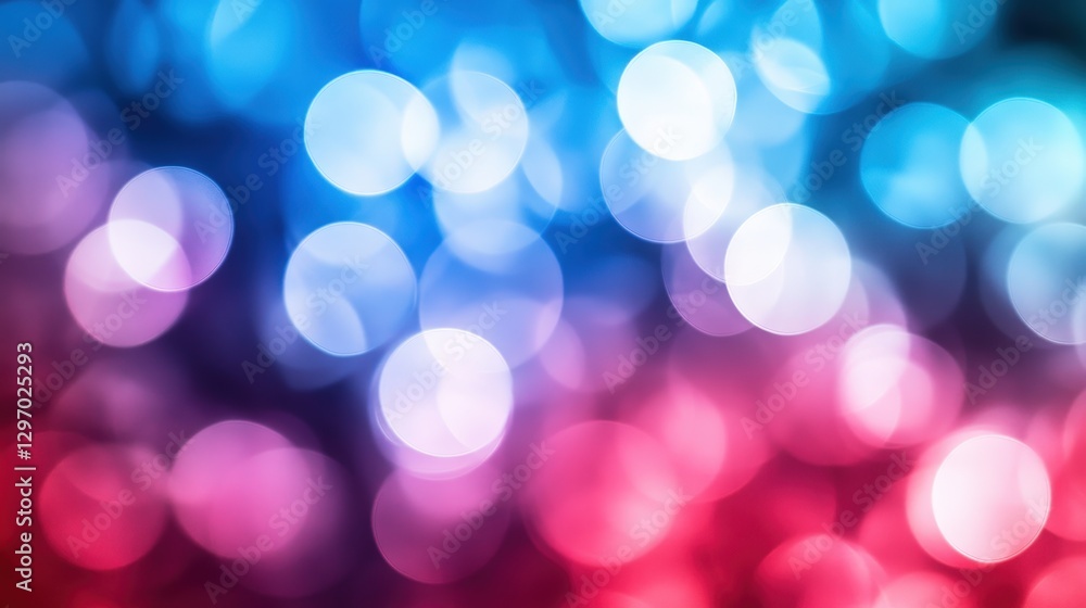 Fototapeta premium Dreamy Soft Bokeh Blend of Red, White, and Blue Lights