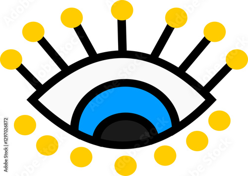 Evil eye vector illustration. evil eye image	