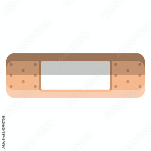 Bandage: A simple illustration of a bandage, a common item for treating minor injuries or cuts. 