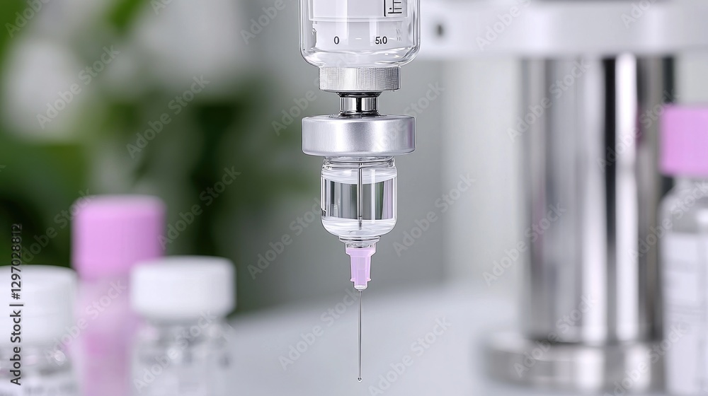 Vaccine filling, automated process, lab, sterile Vaccine filling, automated process, lab, sterile