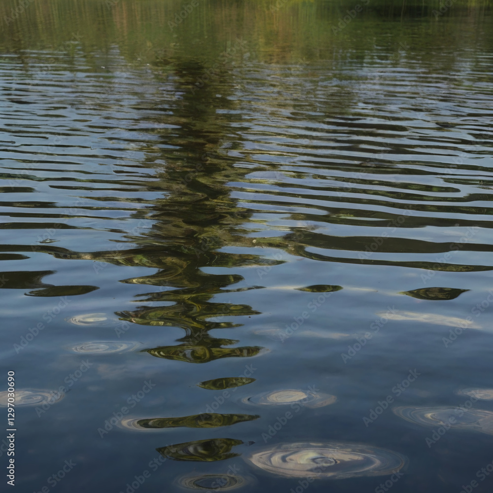 Lake Tranquility. Close-up of reflective ripples on the calm surface of a lake. Lake Tranquility. Close-up of reflective ripples on the calm surface of a lake.