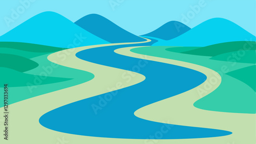 Water Flowing A calm river flowing peacefully symbolizing the smooth journey of life once one has chosen to forgive and let go.