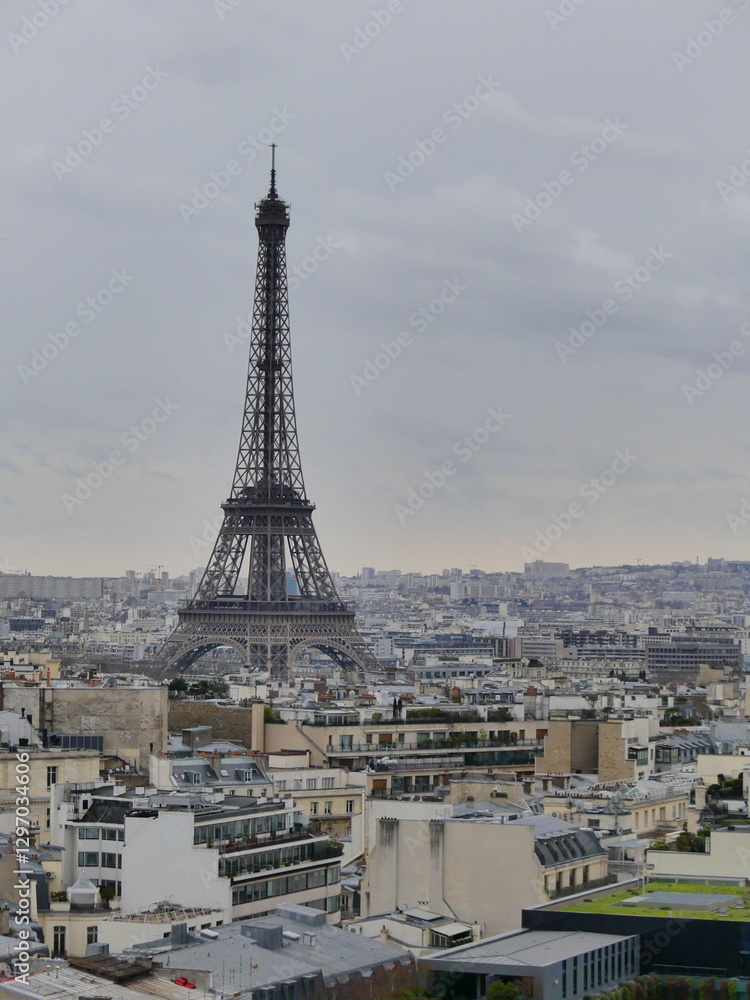Naklejka premium Vue Paris Tour Eiffel