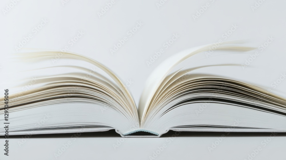 An open book with pages flipping, creating a dynamic and engaging visual effect. An open book with pages flipping, creating a dynamic and engaging visual effect.
