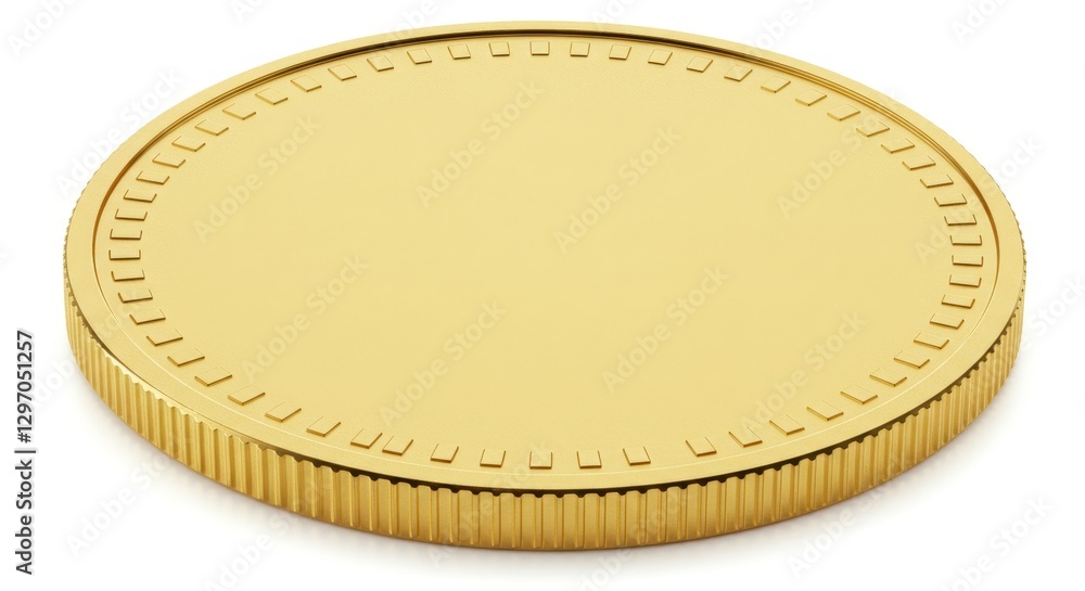 Golden Coin Isolated on White Background - A single, shiny gold coin, isolated on a pure white background. Perfect for finance, wealth, or success concepts Golden Coin Isolated on White Background - A single, shiny gold coin, isolated on a pure white background. Perfect for finance, wealth, or success concepts