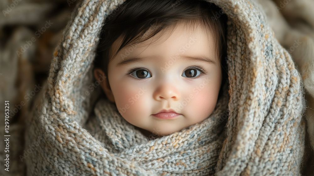 Cute baby or infant half covered by a cloth, mobile wallpaper, high quality, sharp, clear. Cute baby or infant half covered by a cloth, mobile wallpaper, high quality, sharp, clear.