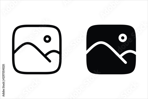 Picture icon graphic design template vector isolated. photography vector icon. Picture coming soon. Means that no photo. Missing image signed or uploading No image available or folder archive. vector.
