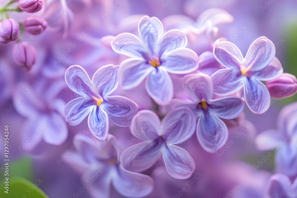 A close-up view of a cluster of vibrant purple flowers A close-up view of a cluster of vibrant purple flowers