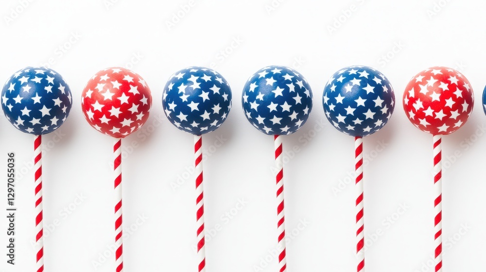Fototapeta premium Festive Fourth of July Decorations with Red, White, and Blue Colors