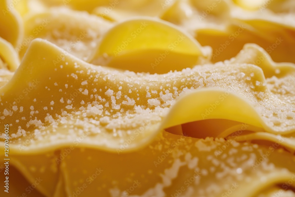 A close-up view of a plate filled with cooked pasta and various toppings A close-up view of a plate filled with cooked pasta and various toppings