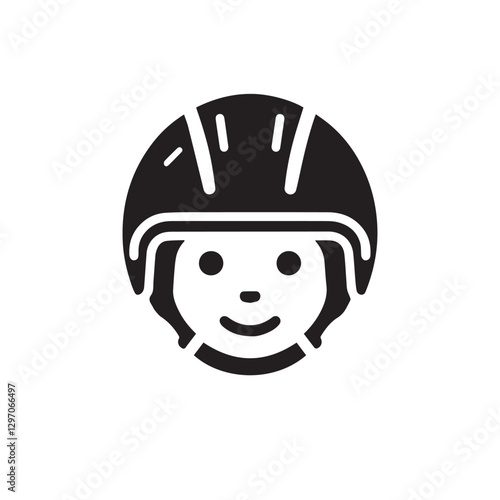  children helmet icon design template vector