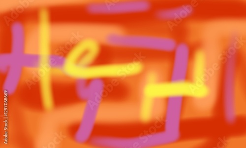 Abstract background of a graffiti street art with soft effect and warm colors