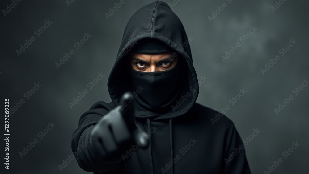 Intense determination in silhouette Intense determination in silhouette