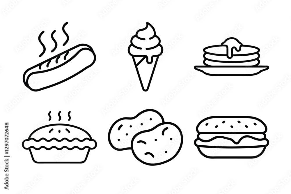 set of cakes and sweets set of cakes and sweets