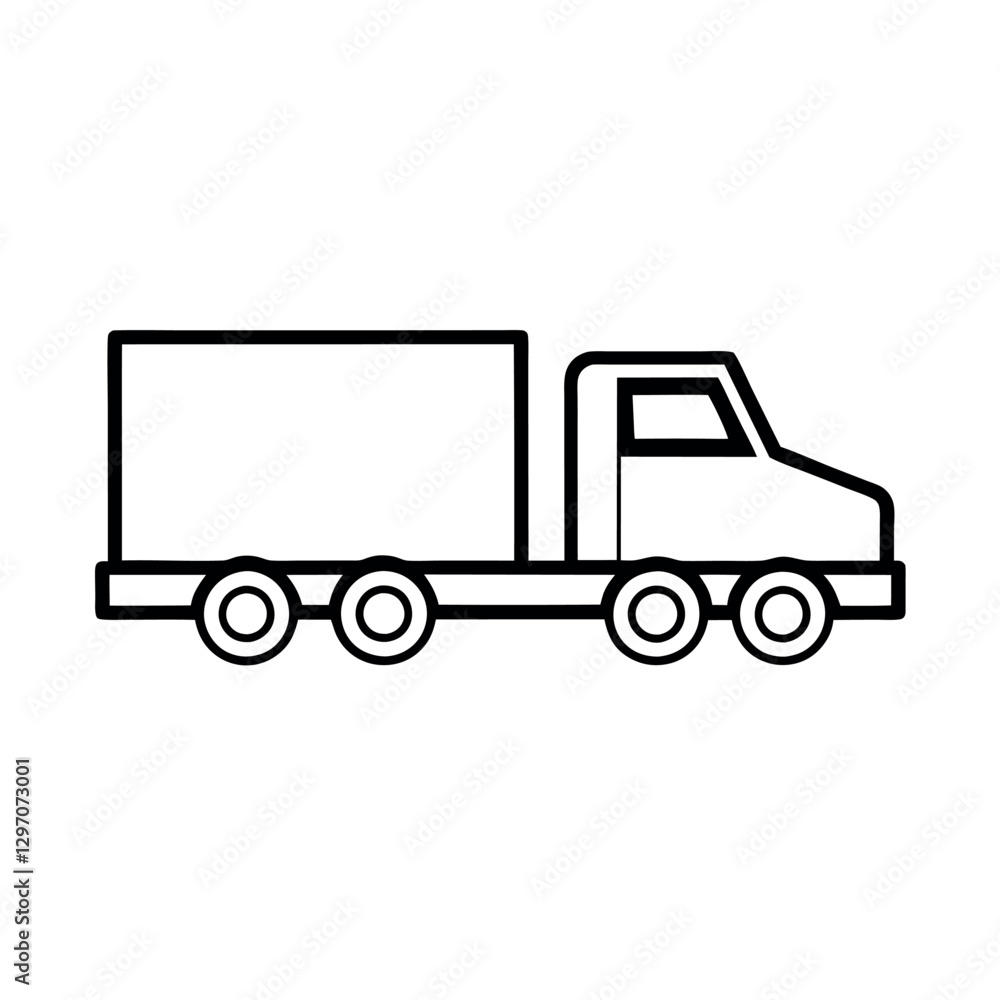 Detailed Truck Outline Vector Illustration for Print
Detailed Truck Outline Vector Illustration for Print